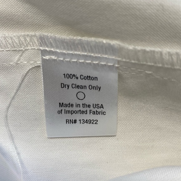 EMERSON FRY Victoria 3 White Poplin Blouse Eyelet Lace Pearl Button XS - Picture 9 of 10